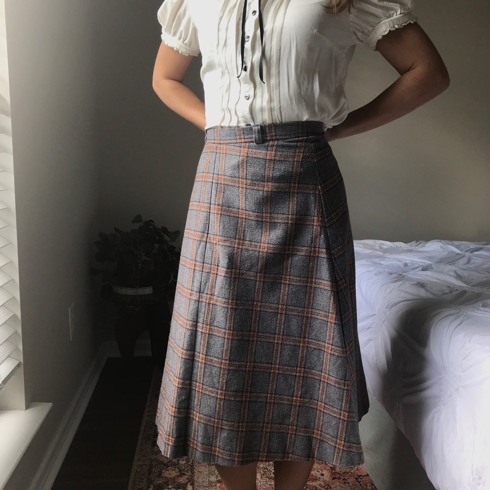 Vintage Wool A-line Skirt Excellent Condition
